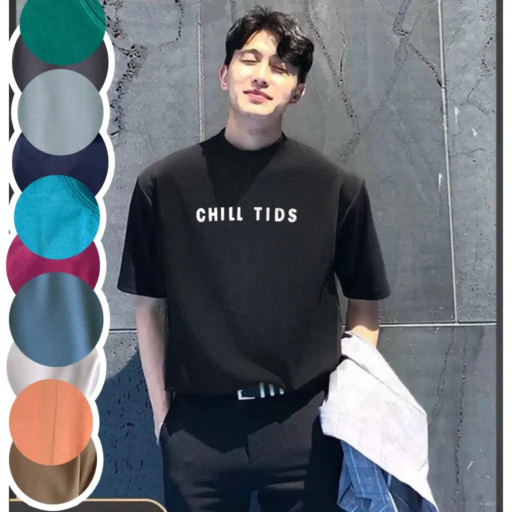 Áo thun Cổ ôm IN CHILL TIDS VÀ TRƠN  |SIXPACK | Nam Menswear Cotton Cổ Tròn