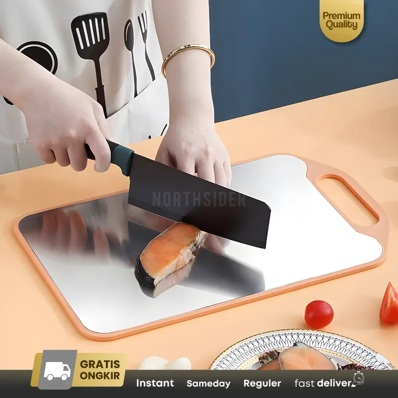 Talenan 2 sisi two sides cutting board stainless steel + PP A-07763 2