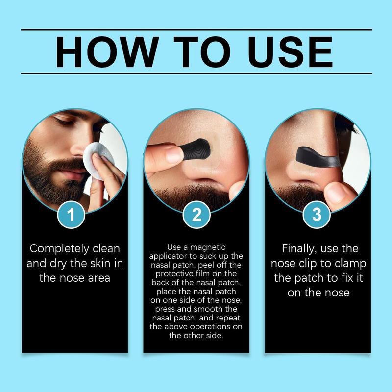 Product Introduction of Nasal Care Set, 1 Box Gentle Ingredients Nasal Strips & Nasal Patch, Portable Nasal Care Products for Home & Travel 5