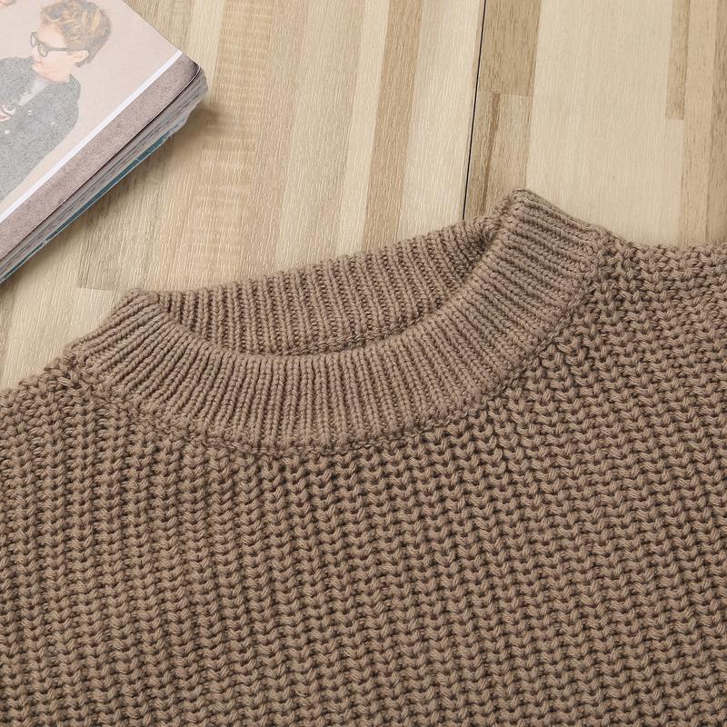 Product Introduction of Toddler Baby Fall Winter Sweaters, Kids Long Sleeve Knitted Solid Thick Pullover Clothes 49
