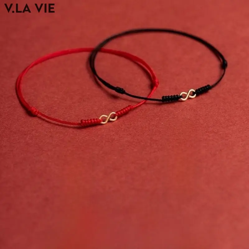 Lắc Chân, Thiết Kế Đặc Biệt Cao Cấp Mới, Dây Đỏ Giàu Không Giới Hạn, Thích Hợp Cho Phụ Nữ Và Nam Giới, Lắc Chân Bện Mùa Hè, Vòng Tay, Quà Tặng Cặp Đôi, Chất Liệu Sợi Phụ Kiện Cao Su