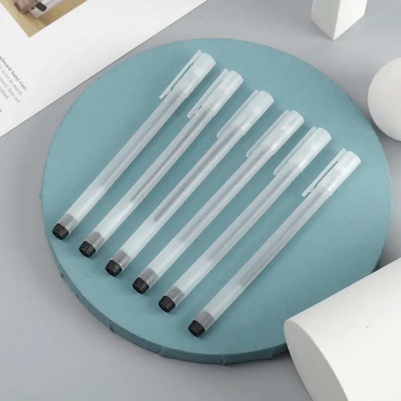 Bút gel nắp cài mực đen xanh đỏ - mực khô nhanh ngòi 0,5mm [chọn đúng phân loại tặng quà] 7