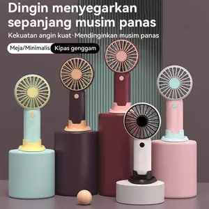 Kipas Angin USB Rechargeable Mini Karakter / Kipas Angin Tangan Genggam Dengan 3 Tingakatan