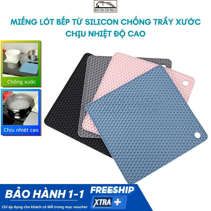 Combo 2 Miếng lót bếp từ PA silicon FDA cao cấp chống xước bếp cảm ứng từ chịu nhiệt cao đa năng