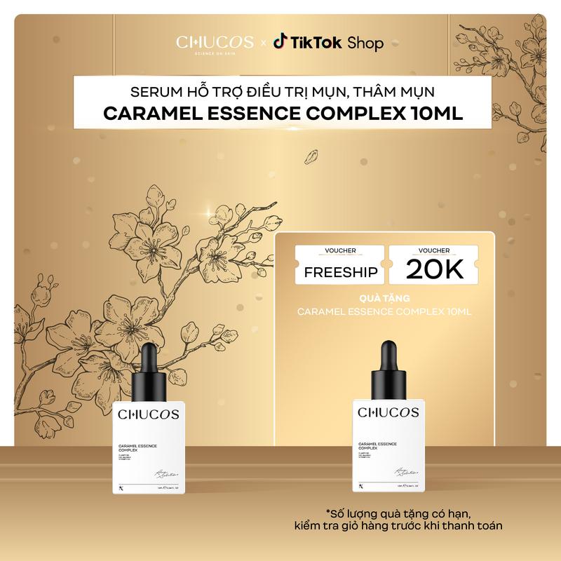Serum Giảm Mụn, Mờ Thâm Chucos Caramel Essence Complex 10ml- Skincare Chăm Sóc Da Cấp Ẩm chăm sóc da mụn không chứa silicon sản phẩm đặc trị mụn