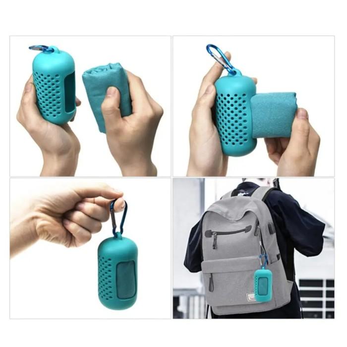 Taffsport Handuk Travel /handuk mini portable untuk olahraga hiking - Gray 7