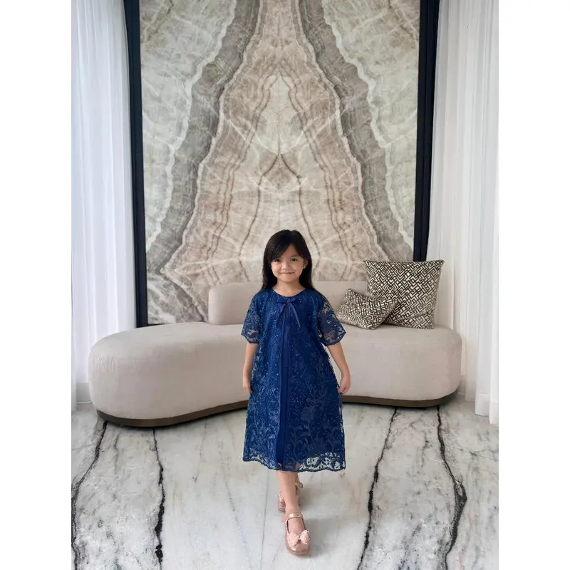 Dress Anak Daisy 6 7 8 9 Brokat Tulle Tile Bordir Glitter / Dress Pesta Anak 6 7 8 9 Tahun 4