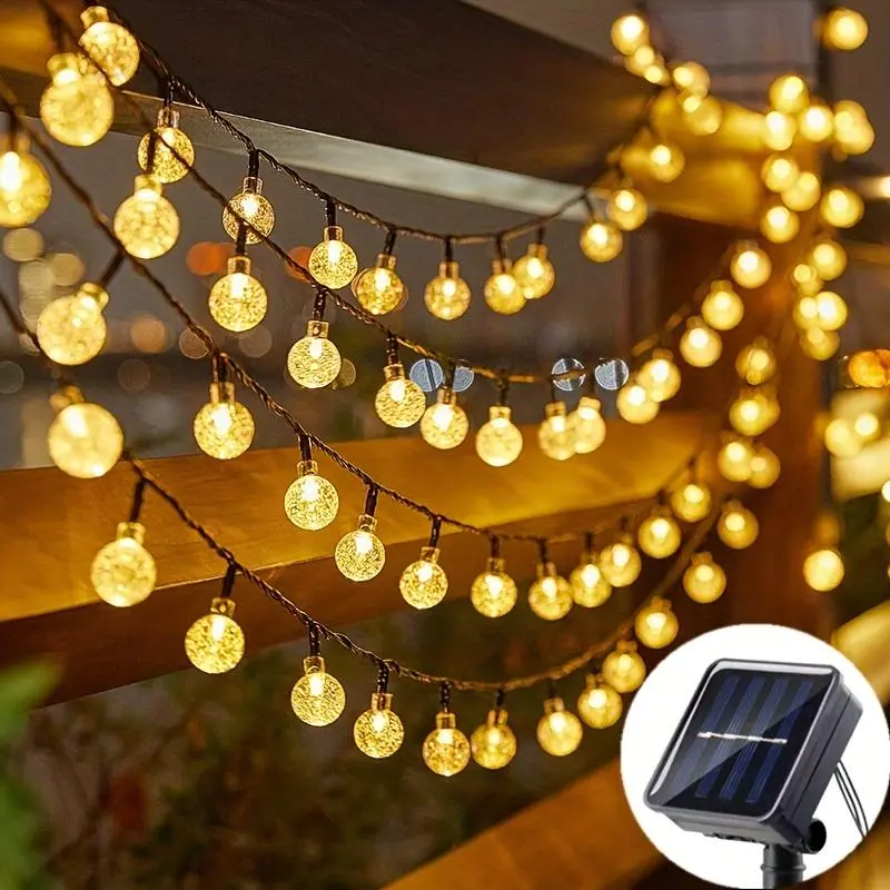 Solar Powered String Light, 1 Count Outdoor Waterproof Solar Patio Light, Outdoor Decorative Light for Garden, Patio, Yard Decor 6