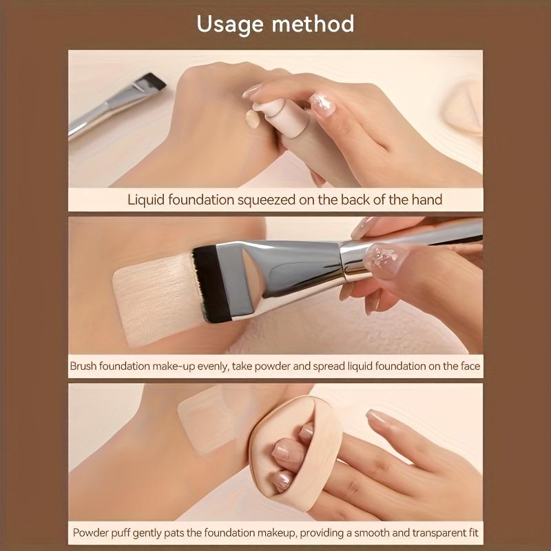Cọ Tán Kem Nền Pro Master, Siêu Mỏng, Nhẹ, Thiết Kế Đầu Phẳng, Để Tạo Đường Viền Khuôn Mặt Liền Mạch, Pha Kem Nền Và Áp Dụng Mặt Nạ, Chất Lượng Cao Cấp, Dễ Lau Chùi, Thích Hợp Cho Kết Quả Hoàn Hảo 4