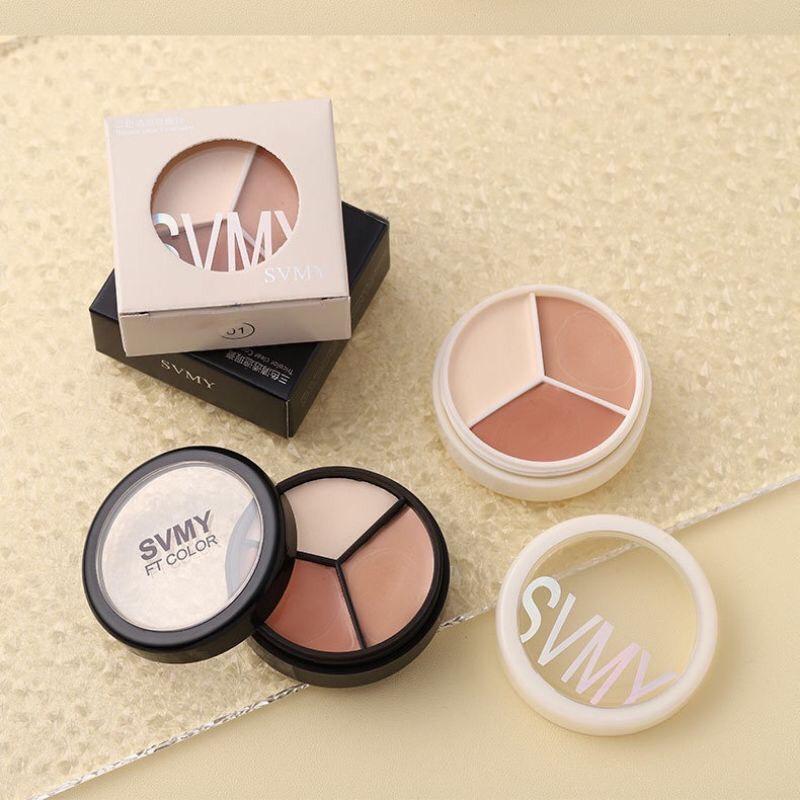 Kem Che Khuyết Điểm SVMY 3 màu - Phấn Chỉnh Sửa Khuôn Mặt Che Phủ Hiệu Quả Mụn Và Quầng Thâm Tạo Vẻ Ngoài Xinh Đẹp Trang Điểm Mỹ Phẩm Cosmetic Cushion Nữ