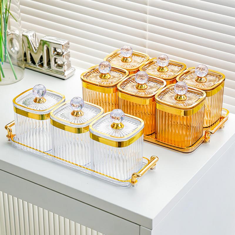 【QL】 Multi-size Food Jars Food Storage Containers Set Transparent Food Storage Jars with Airtight Lid Bpa Free Spice  Nut Containers for Kitchen Sealed Jars for Freshness 1