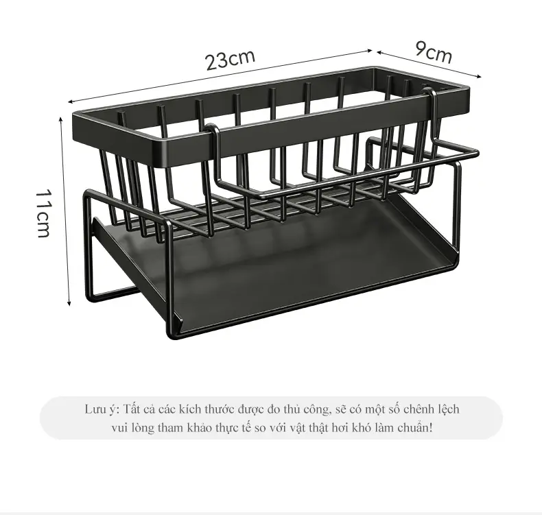 Kệ để đồ rửa chén bát, Giá đựng đồ rửa bát chất liệu thép không gỉ tích hợp giá treo khăn tiện lợi 0