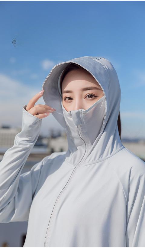 Product Introduction of Ice Silk Sun Protection Clothing Women's Loose Breathable Cloak UV-Proof Sun-Proof Thin Coat Sun-Protective Clothing 3