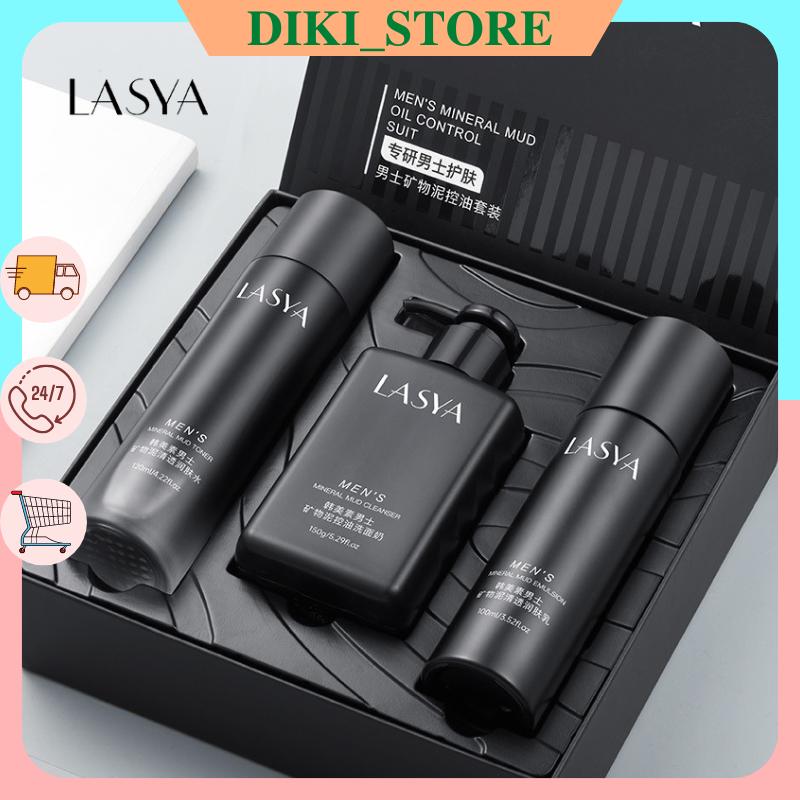 Bộ chăm sóc da cao cấp cho nam gồm sữa rửa mặt + Toner + Lotion + kem dưỡng ẩm LASYA bộ 3