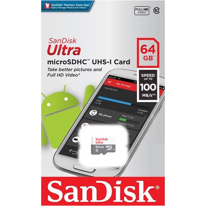Thẻ nhớ MicroSDXC SanDisk Ultra 32GB 64GB 128GB 667x đọc 100MB s ghi 35MB s Xám Nhat Tin Authorised Store usb phá hủy thiết bị