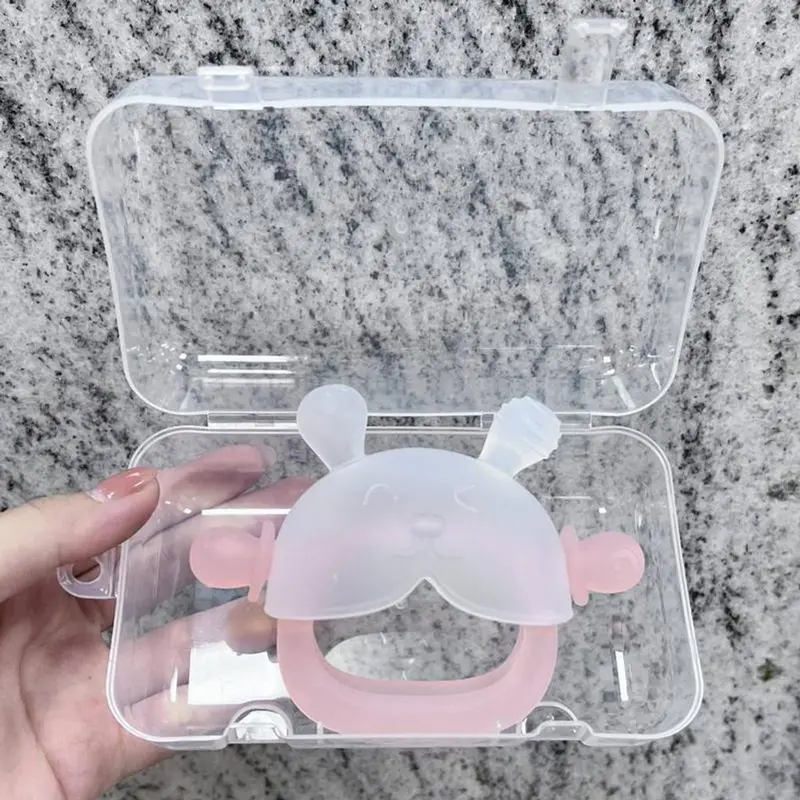 [KÈM HỘP+TẶNG KHĂN SỮA] Gặm nướu cầm tay cho bé, Gặm nướu mềm mại giảm ngứa lợi cho bé, an toàn 8