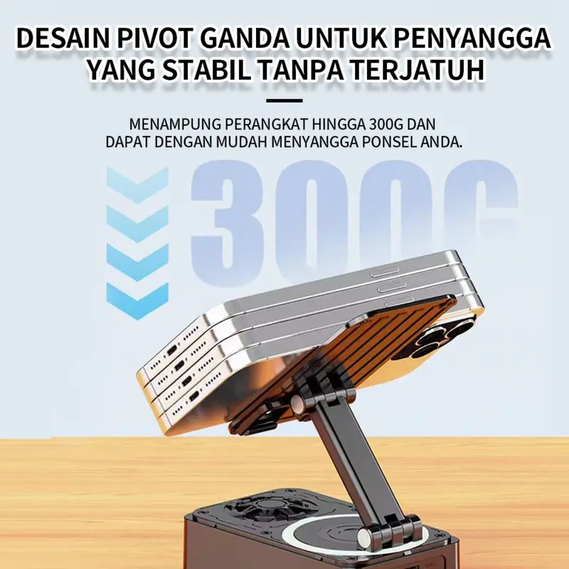 Dudukan ponsel power bank speaker tiga dalam satu dudukan tablet desktop malas multifungsi yang dapat dilipat dan berputar 2