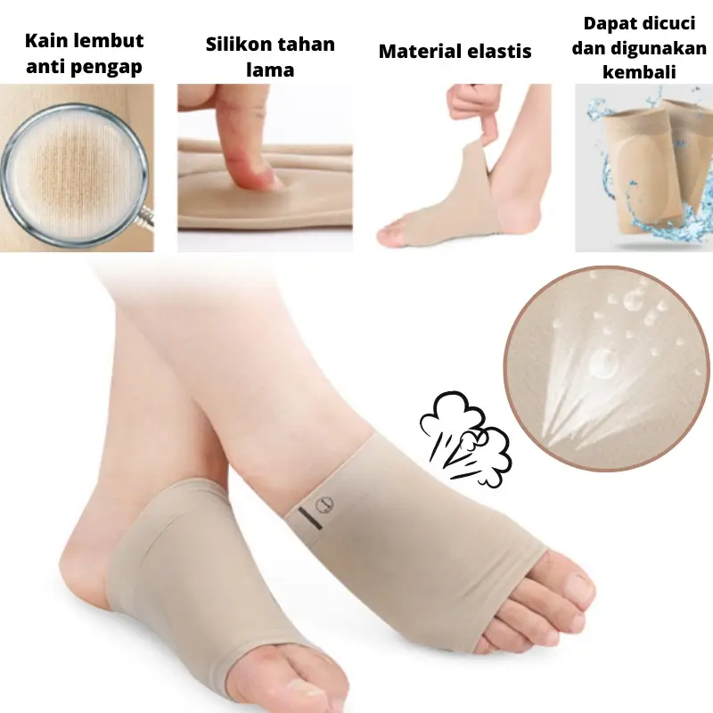 Kaos Kaki Terapi Telapak Kaki Datar Arch Flat Cushion Insole 5