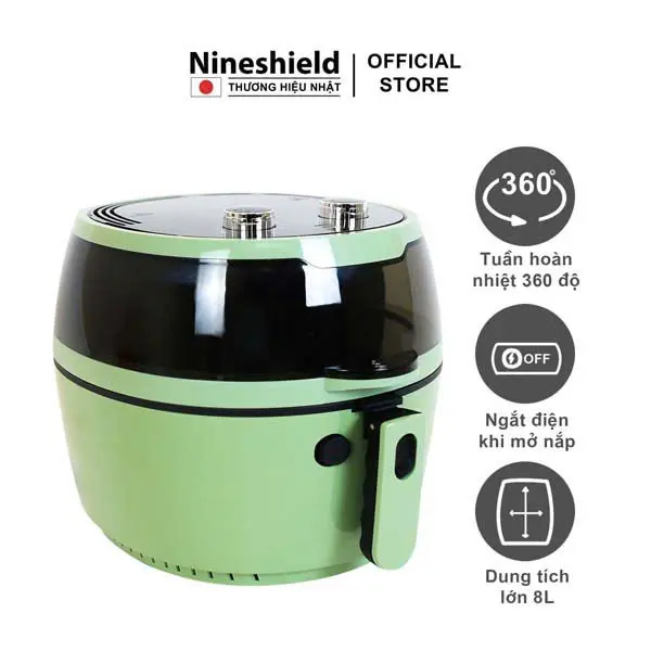 Nồi chiên không dầu Nineshield KB-6001M dung tích 8L - Hàng chính hãng - BẢO HÀNH 12 THÁNG
