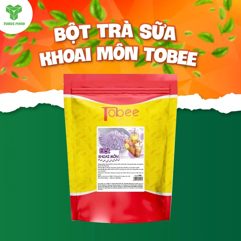 Bột Khoai Môn Tobee - Pha Latte, Trà Sữa Khoai Môn - Gói 500g - Thơm Ngon - Tiện lợi -  TOBEE FOOD bột khoai môn tobee, khoai môn latte 1