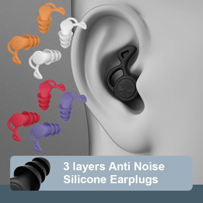 Product Introduction of 1pair Anti Noise Silicone Earplugs Swimming Ear Plugs Isolation Interference For Work Sleeping Surf Soft Comfort Ear Protector 21