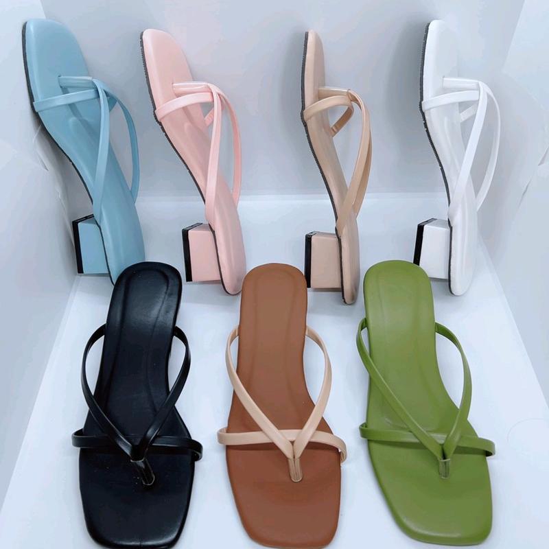 Dép cao gót, gót vuông cao 3CM quai kẹp Hàn Quốc ms D_1 DéP Nữ Shoes