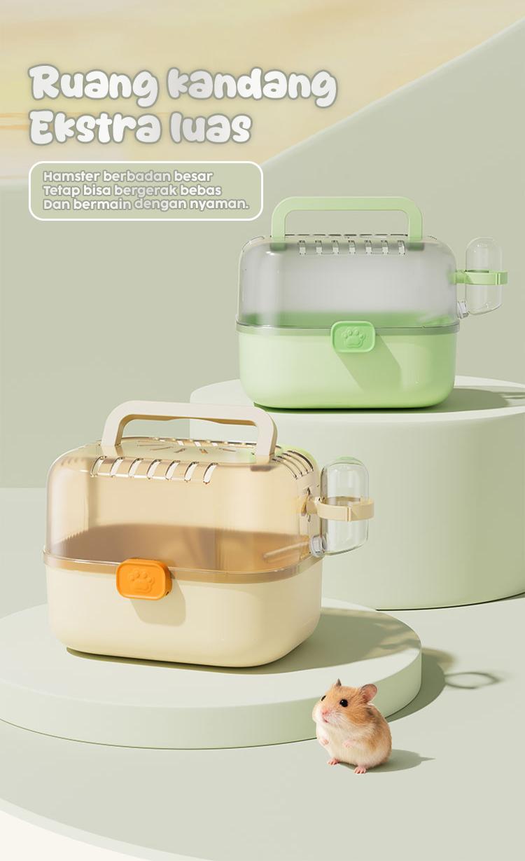 FOCAT Kandang Hamster Portable F23 Kandang Mini Hamster Desain Transparan/Rumah Hamster Mini FOCAT Kandang Hamster Portable F23 Kandang Mini Hamster Desain Transparan/Rumah Hamster Mini
