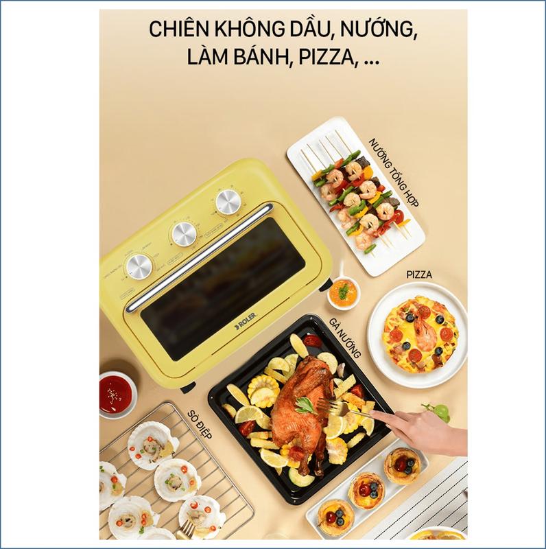 Nồi chiên không dầu đa chức năng 12L Roler RA-3112.BH 2 năm. 1 đổi 1 trong 90 Ngày 8