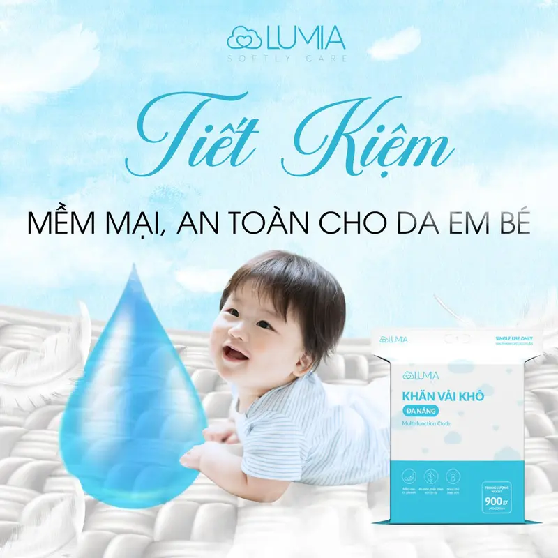 [Đa Kho] [Tặng Gói 600G] Combo 2 Túi 900GR VÀ 300GR Khăn Vải Khô Đa Năng Dành Cho Mẹ Và Bé Lumia An Toàn  Cho Bé 8