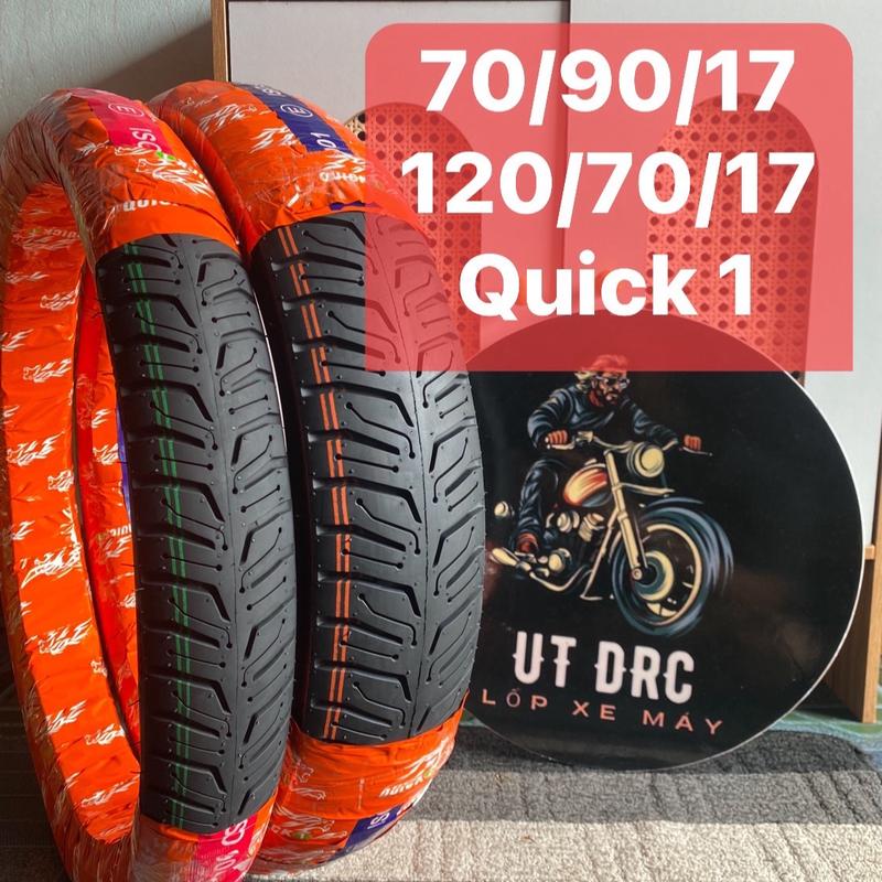 1 Cặp lốp 70/90/17   và 120/70 /17 Quick 1  không ruột . Dành cho xe exciter 150 và Winner  thương hiêu Quick 1 kết hợp với Dplus  hàng cao cấp chính hãng bám đường cực kỳ tốt
