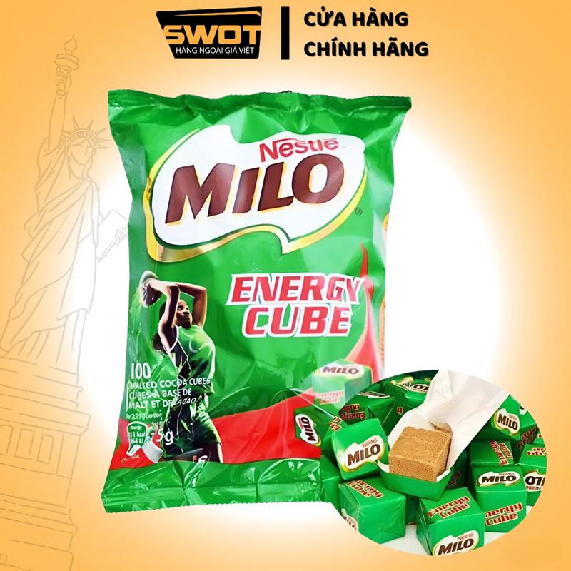 milo Nestle Energy Cube 275g 100 viên của Thái Lan, bản Thái Lan cao cấp, vị ngon tuyệt vời, kẹo ngọt ngào thơm ngậy, nhỏ gọn, Ăn Vặt tiện lợi Candy Snack Food Chua socola - SWOT