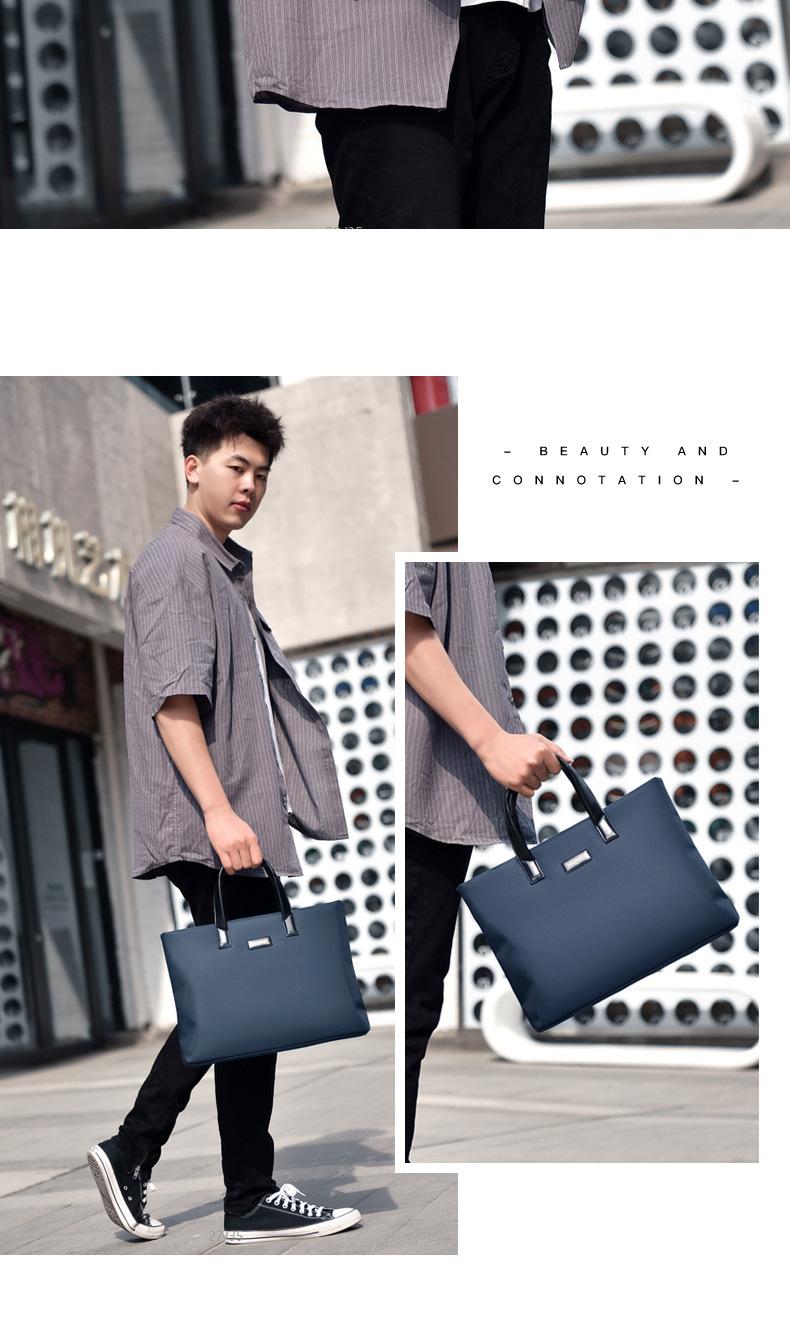 Product Introduction of New Fashion Handheld Briefcase Simple College Student Notebook Bag Business Laptop Bag Men's Briefcase 10
