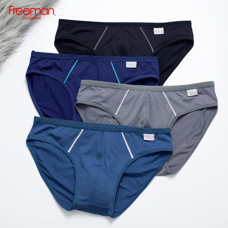 Pack 3 Quần lót nam thun lạnh FREEMAN Q05 lưng bản nhỏ thiết kế thoải mái năng động