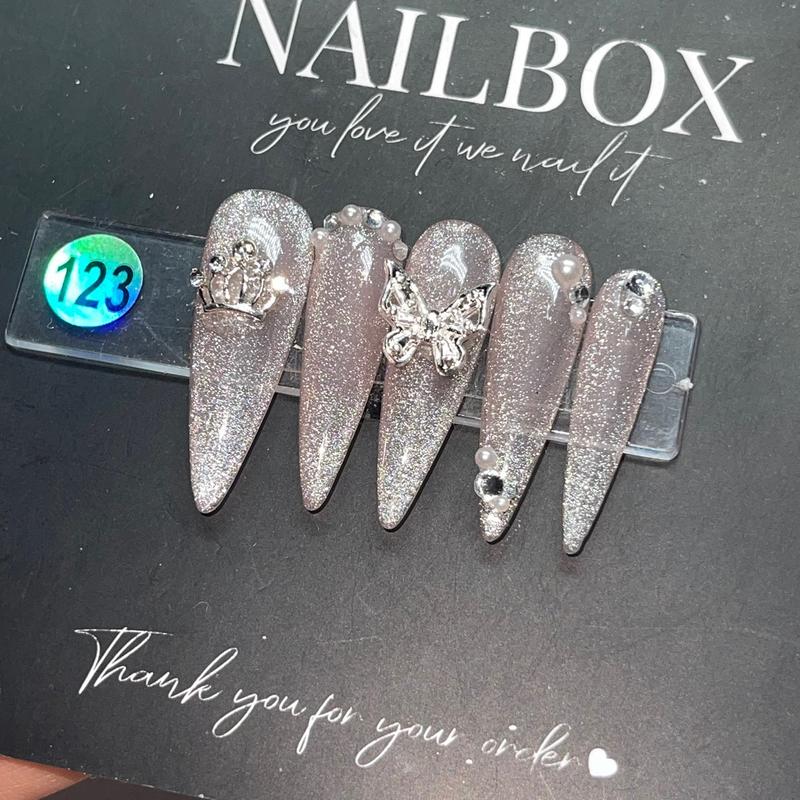 M123 Nailbox thạch mắt mèo xinh kèm keo dũa dành cho nữ 2