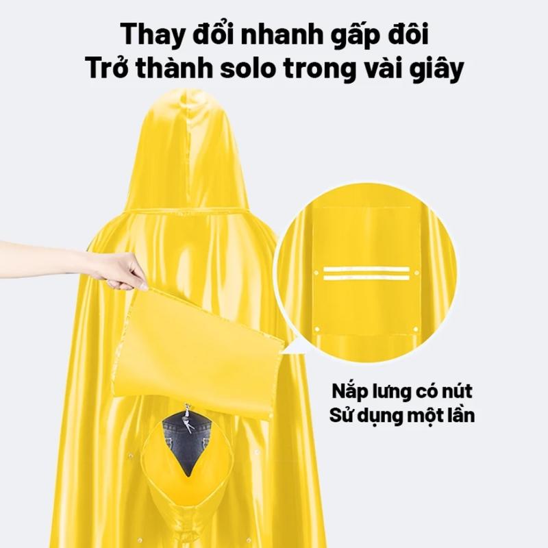 Product Introduction of Zacro Áo mưa xe máy cho 2 người, chống thấm, thấm nước tốt, vải dày dặn, phản quang, áo mưa xe máy, áo mưa xe điện, thuận tiện đi lại đi làm, xách tay 1