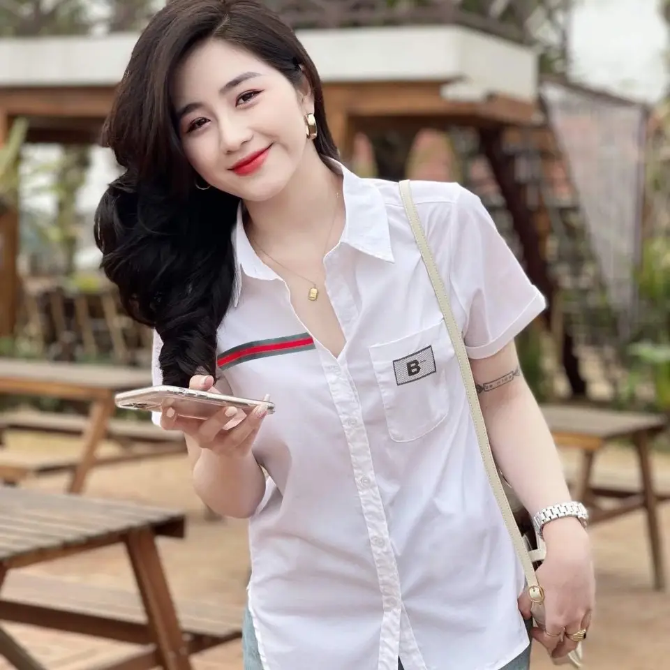 [A5] Áo sơ mi sang chảnh ôm gọn Top Nữ, chất liệu mềm mịn thoải mái tự tin Women