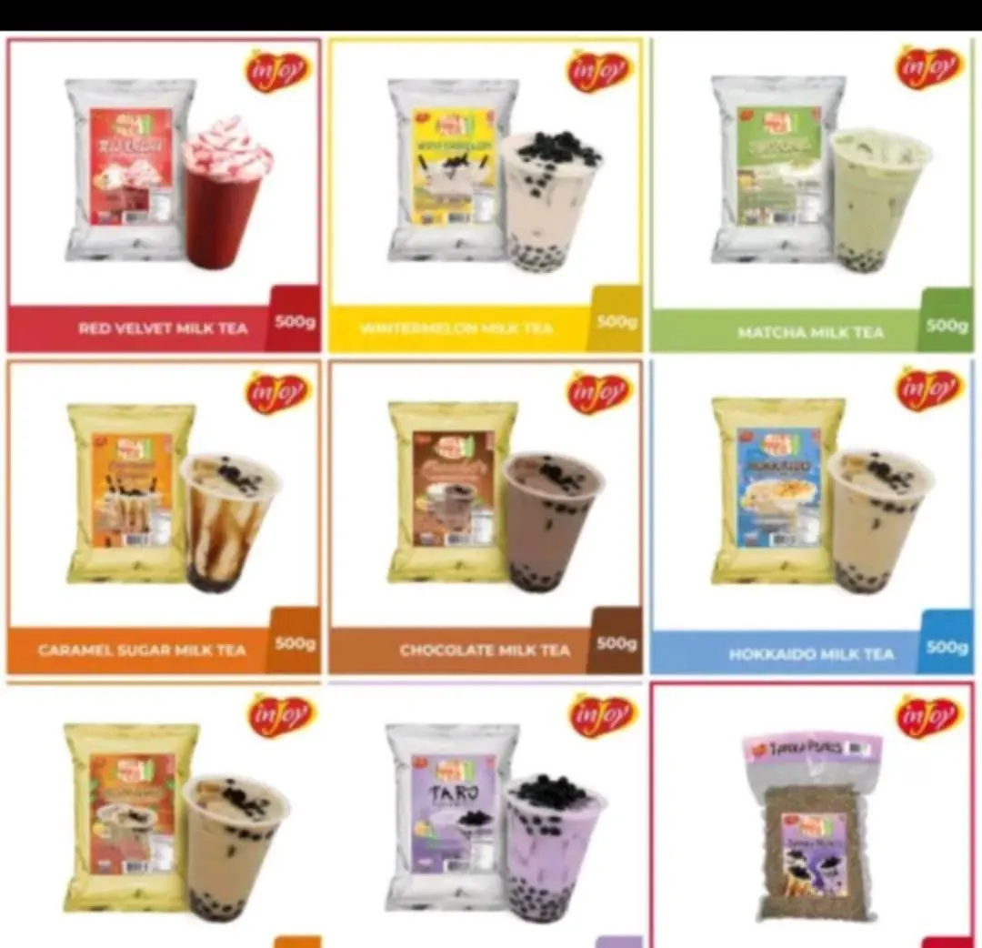 Injoy Milk Tea Flavors 500g | Wintermelon | Okinawa | Taro | Cookies and Cream Beverage Mixed
