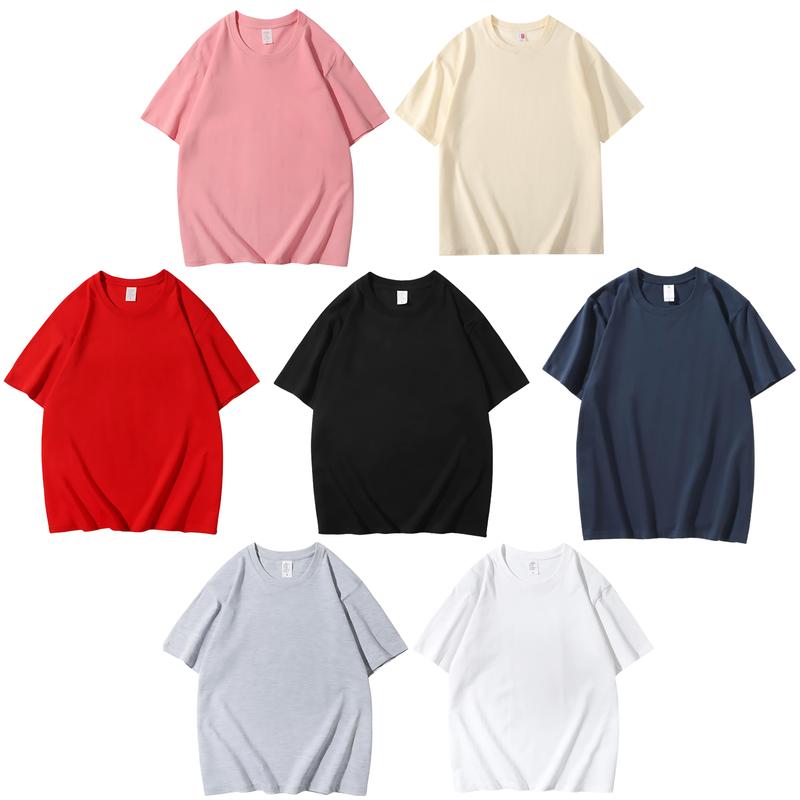 Combo 3 Áo Thun Trơn Unisex Form Rộng 40-75kg - Áo Thun Cotton Tay Lỡ Nhiều Màu AT