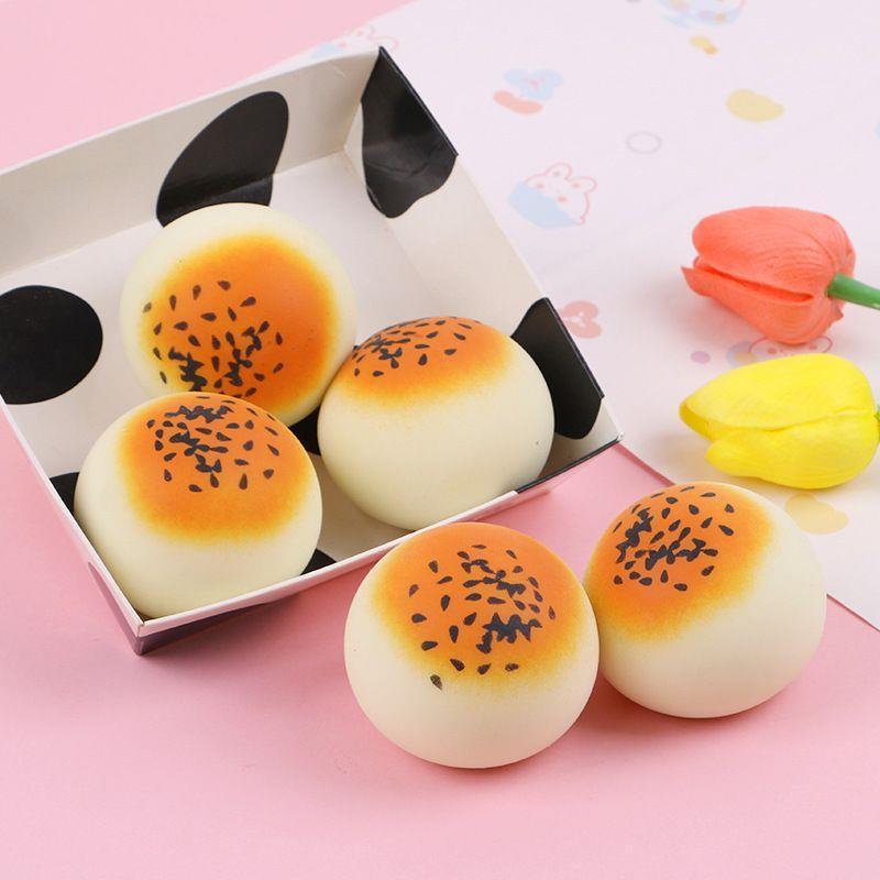 Product Introduction of Office Worker Decompression Toys for Children Super Sticky Fluid Egg Yolk Crisp Pinch Lecon Simulation Slow Rebound Decompression Toy Trick Props bead  stress  ball 3