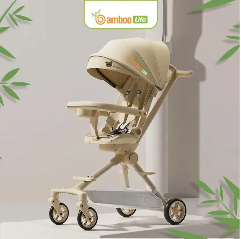 Xe đẩy gấp gọn cho bé Bamboo Life xe đẩy 2 chiều an toàn cho bé đa năng tiện dụng cho mẹ 2