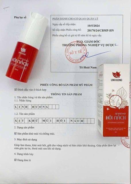 Product Introduction of xịt khử mùi LINH HƯƠNG,trị hôi nách,hôi chân 10