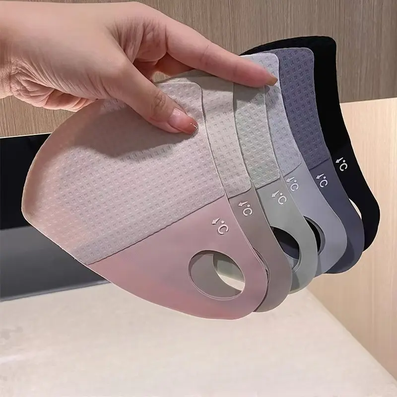 Khẩu Trang Chống Nắng Tổ Ong, Thoáng Khí Mùa Hè, Dành Cho Nữ, Bảo Vệ Mắt, Làm Bằng Lụa Lạnh Cảm Giác Ngầu Giá Trị Cao, Ba Chiều Phụ Kiện