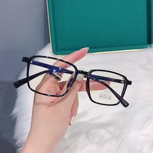 Gọng Kính Chống Xanh, TR, Phong Cách Cổ Điển Thiết Kế Hình Vuông Nhỏ Không Theo Toán, Thích Hợp Cho Học Sinh Mặt Trơn Đã Hoàn Thành Kính Cận Thị, Với Tròng Kính Mắt