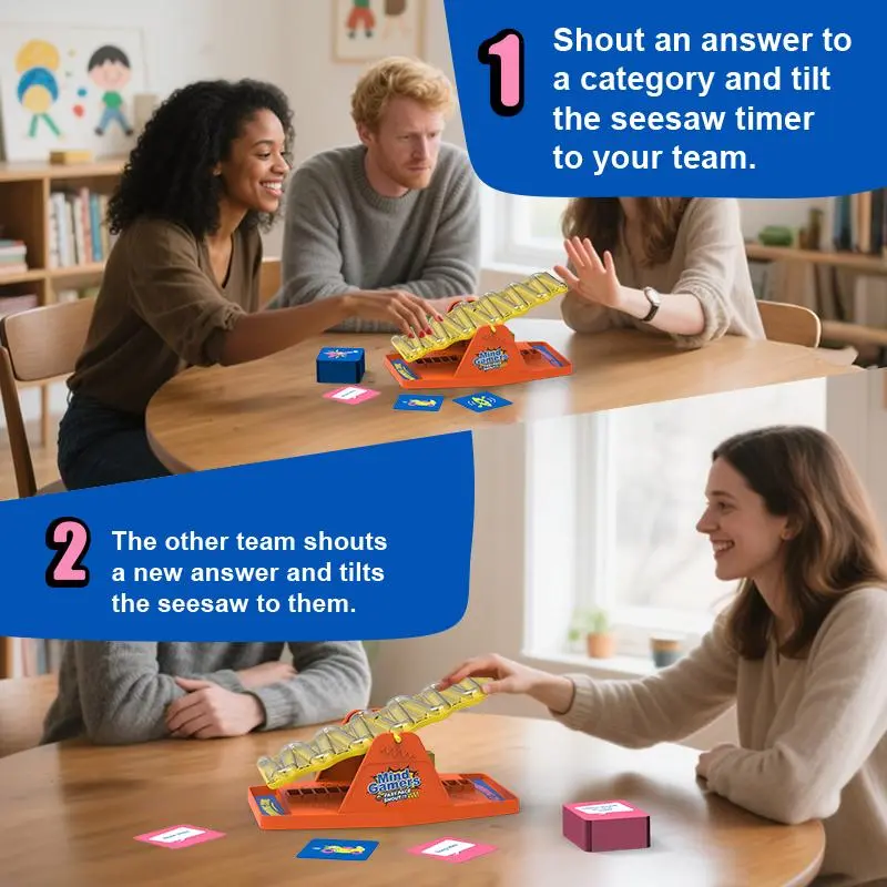 Multiplayer Swing Board Games, 1 Set Interactive Entertainment Game Toy for Family Party, Fun Party Game Supplies 2