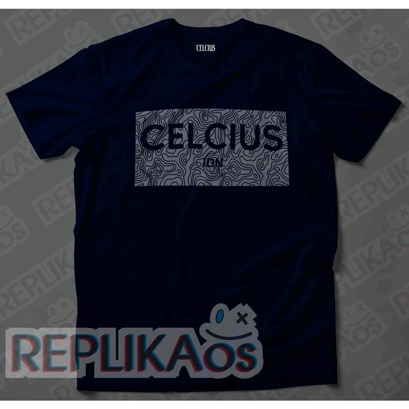 T-shirt Celcius Idn - 8238 new whiteresd best seller | Baju celcius distro unisex Hitam Putih Katun 1