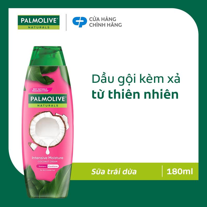 Dầu gội Palmolive kèm dầu xả chiết xuất thiên nhiên chăm sóc tóc và dưỡng tóc bồng bềnh 180ml phù hợp cho Nữ và nam