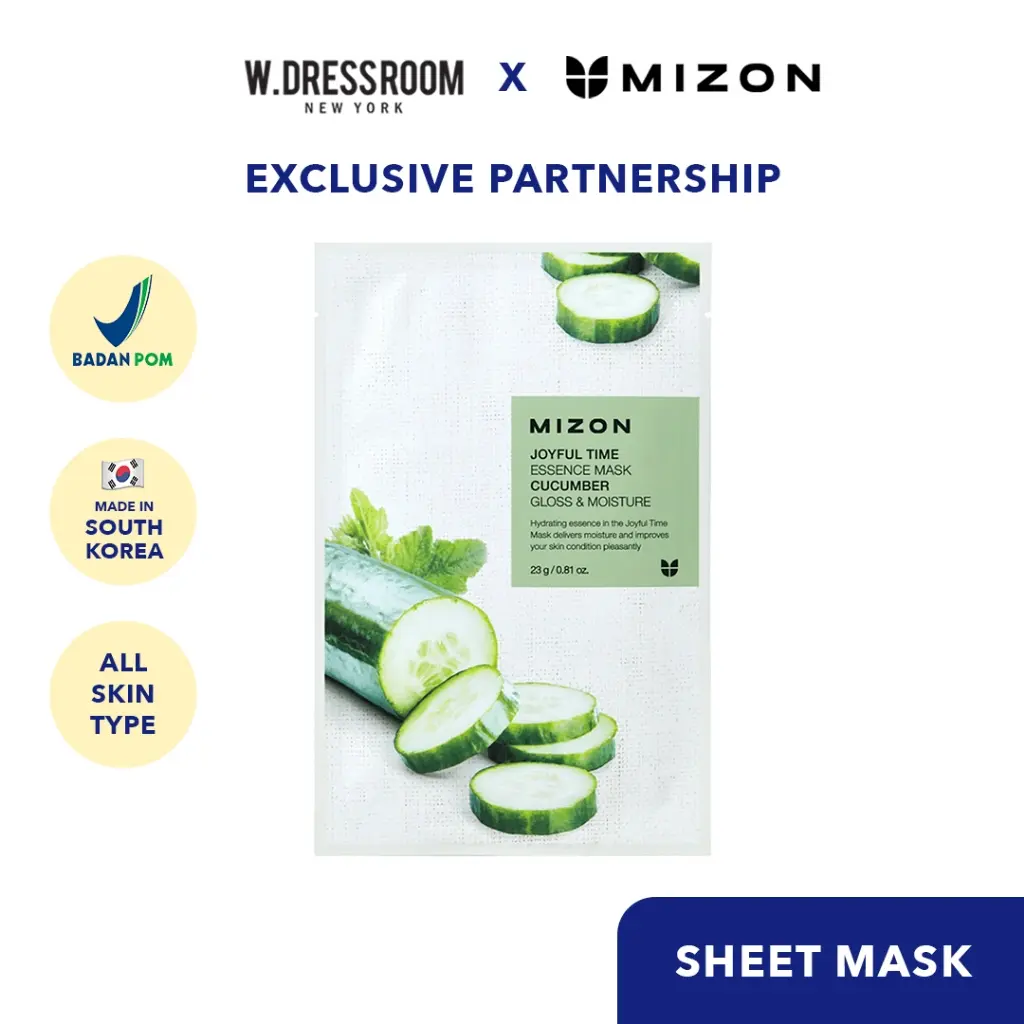 MIZON Sheet Mask Korea - Cucumber | Gloss & Moisture | Masker untuk Melembapkan Kulit