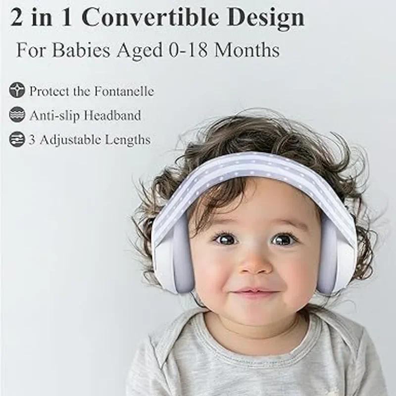 Product Introduction of Baby Earmuff Adjustable Noise Reduction Headphones 2-in-1 Convertible Ear Protection Outdoor Sleep Airplane Anti-noise Earmuffs 1