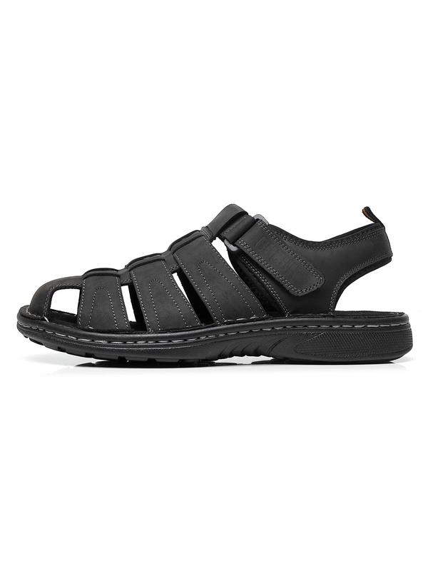 Men's Fashionable Plain Color Sandals, Casual Comfortable Breathable Sandals for Outdoor Beach, Male All-match Round Toe Sandals for Daily Wear, Walking Shoes 2
