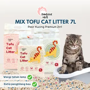 Pawsitive Vibes Pasir Tofu Soya Cat Litter ukuran 7Liter Harum dan Tahan Lama